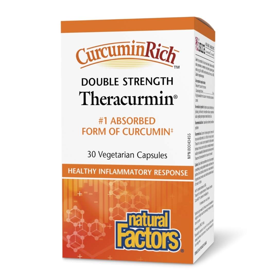 Natural Factors CurcuminRich Double Strength Theracurmin (30 VCaps) - Lifestyle Markets
