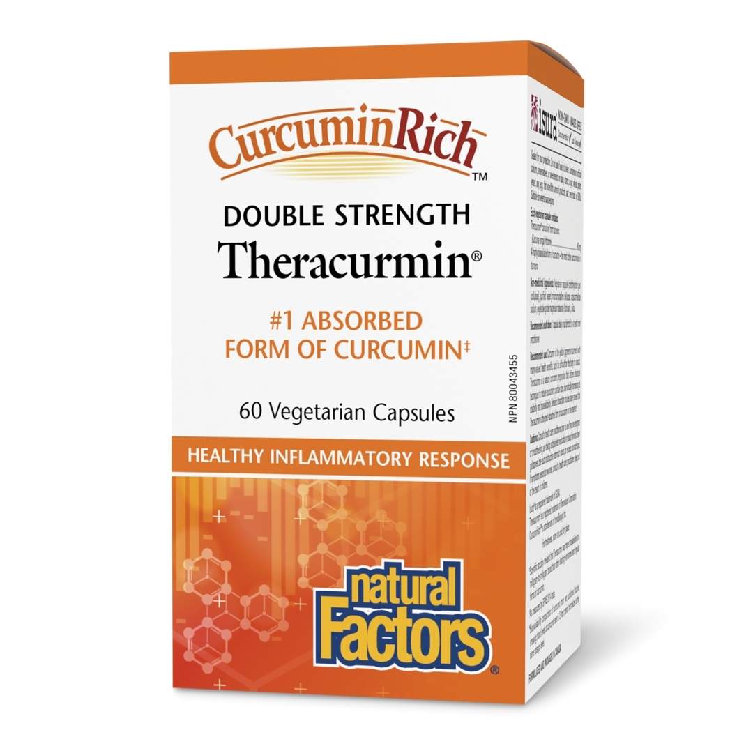Natural Factors CurcuminRich Double Strength Theracurmin (60 VCaps) - Lifestyle Markets