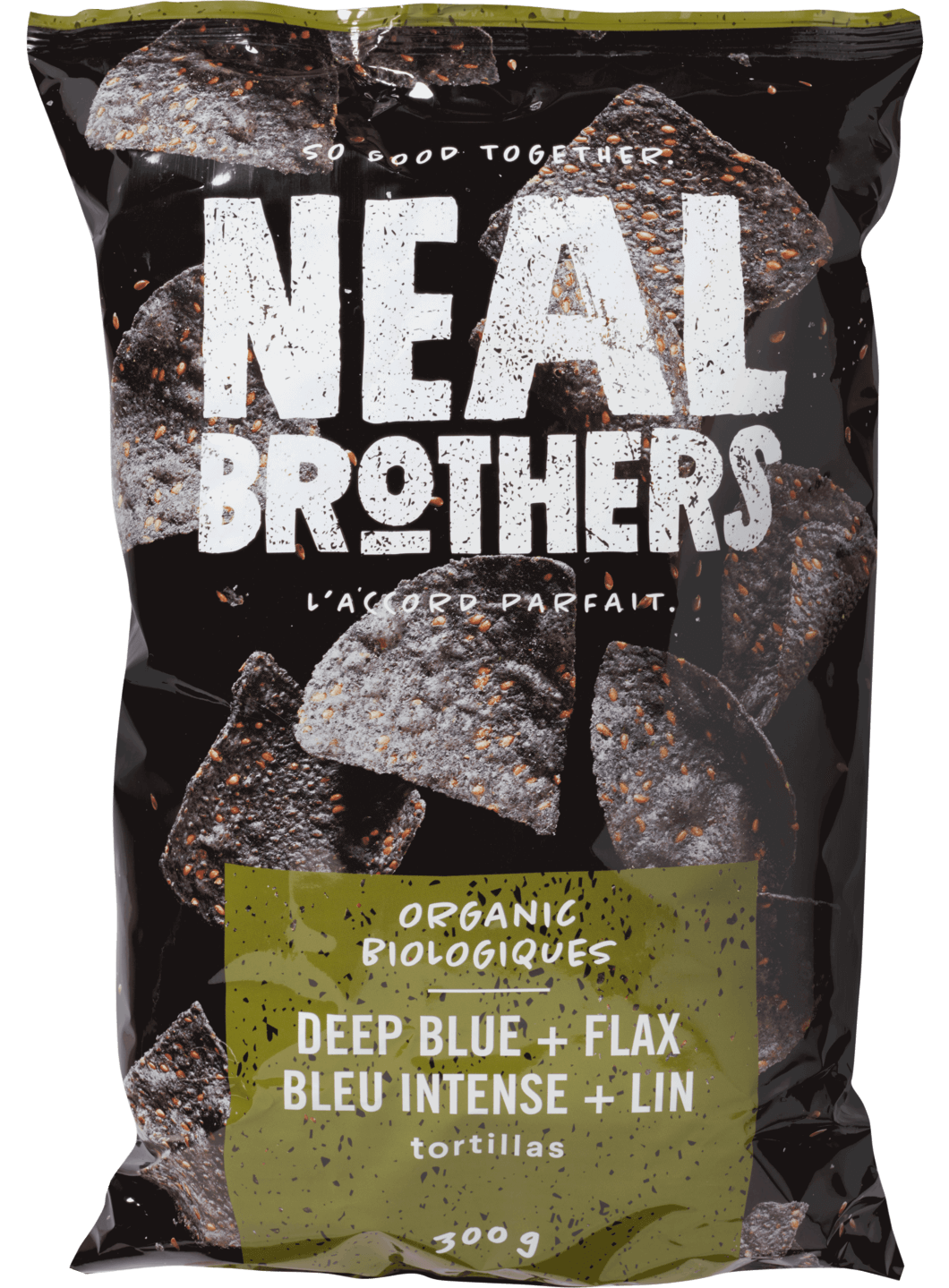 Neal Brothers Organic Deep Blue+Flax Tortilla Chips (300g) - Lifestyle Markets