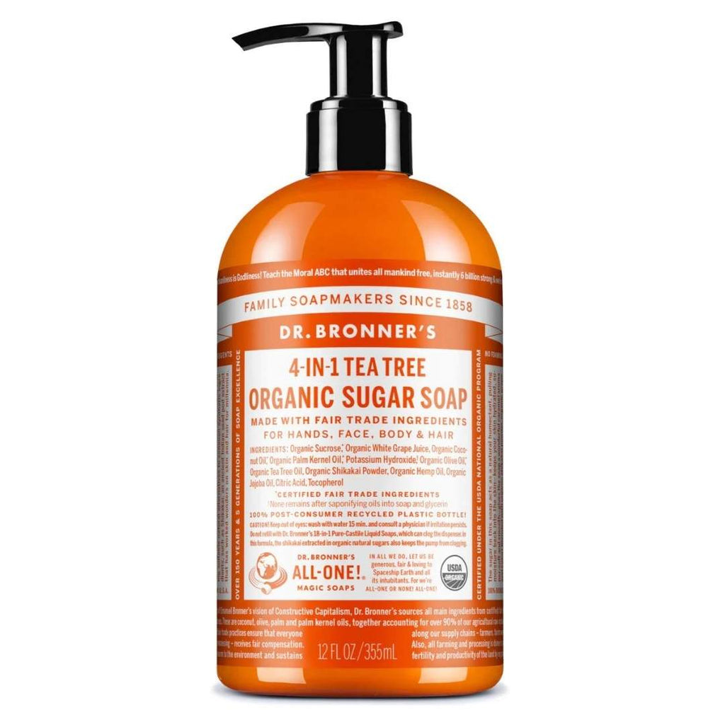 Dr. Bronner's Pump Soap - Tea Tree (355ml) - Lifestyle Markets