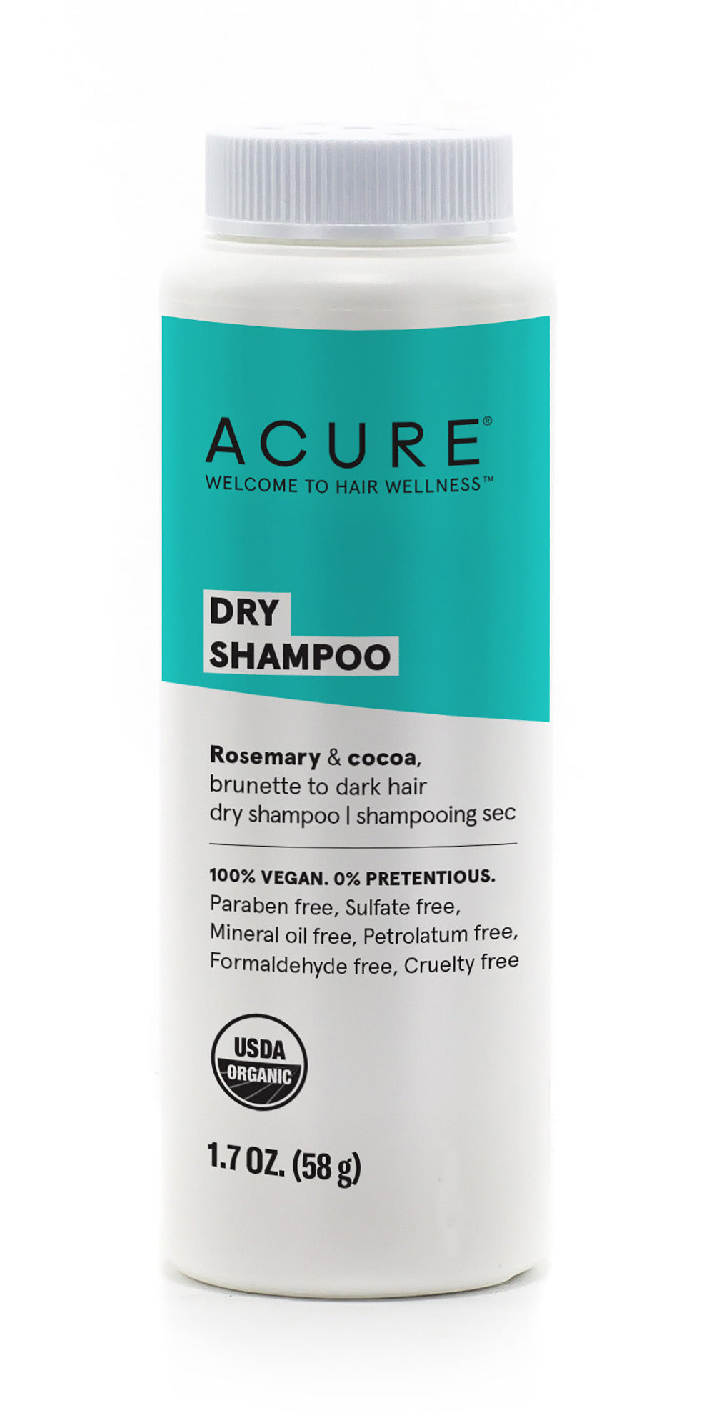 Acure Dry Shampoo (brunette to dark hair) (48g) - Lifestyle Markets