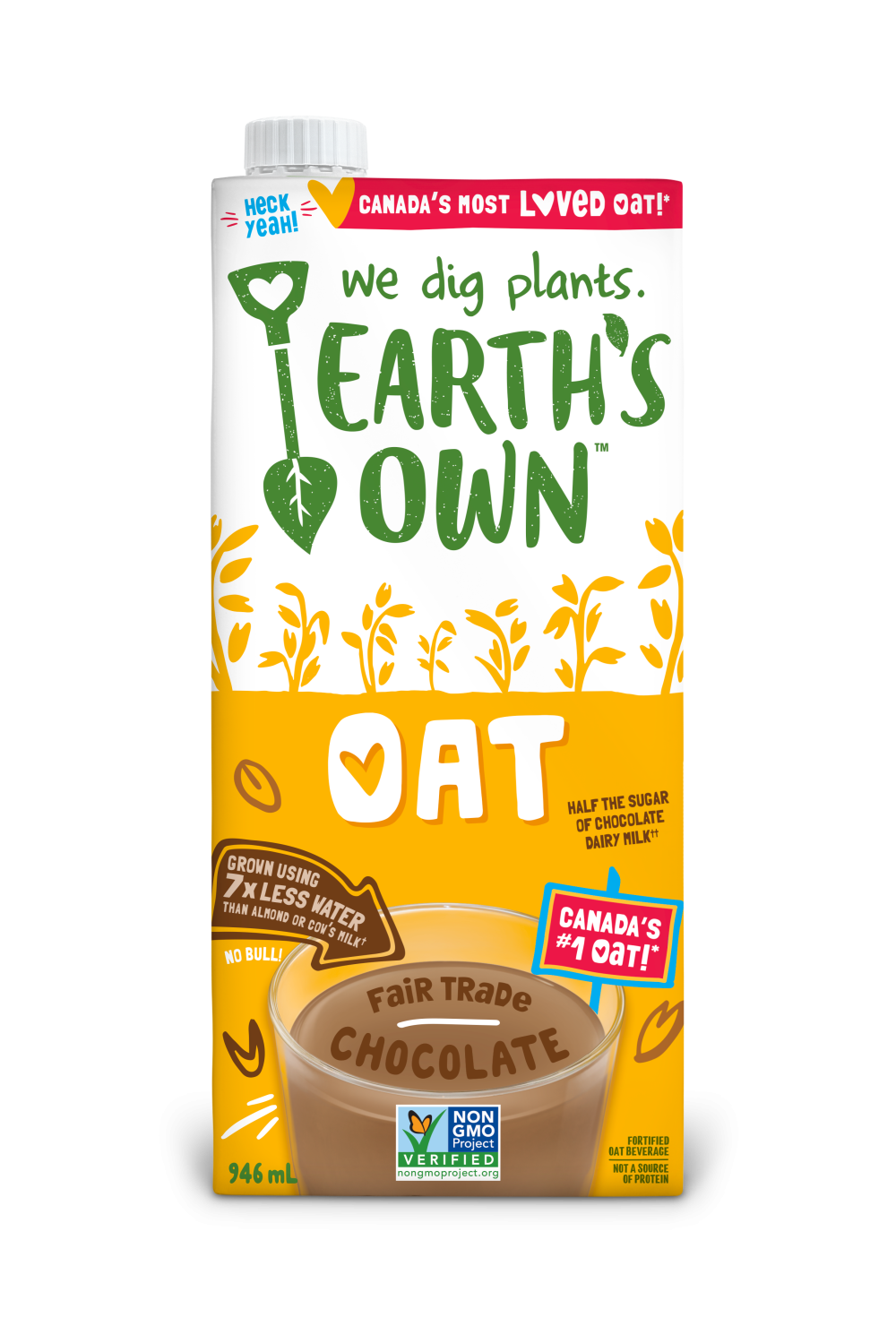 Earth's Own Oat Milk Chocolate Unsweetened (946ml) - Lifestyle Markets