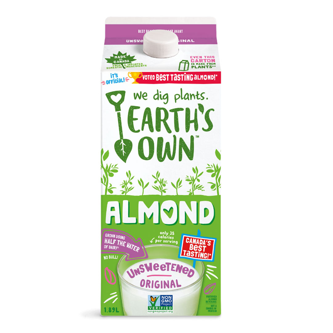 Earth's Own Almond Milk Unsweetened (1.86L) - Lifestyle Markets
