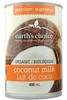 Earth's Choice Organic Premium Coconut Milk (400ml) - Lifestyle Markets