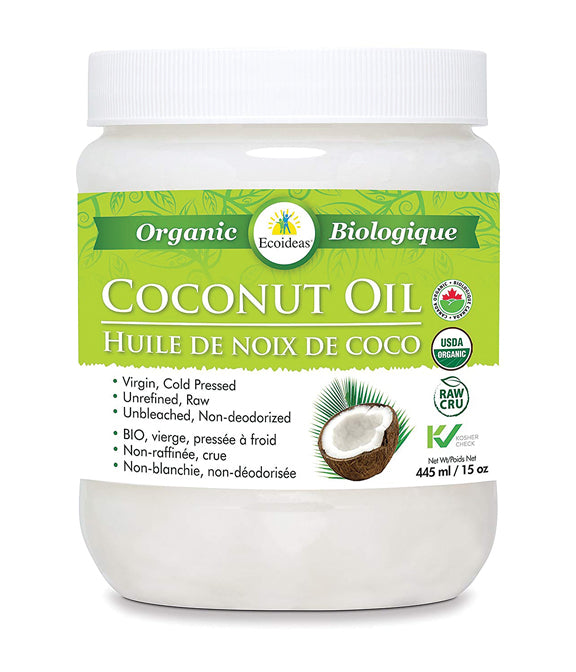 Ecoideas Raw Organic Virgin Coconut Oil (455ml) - Lifestyle Markets