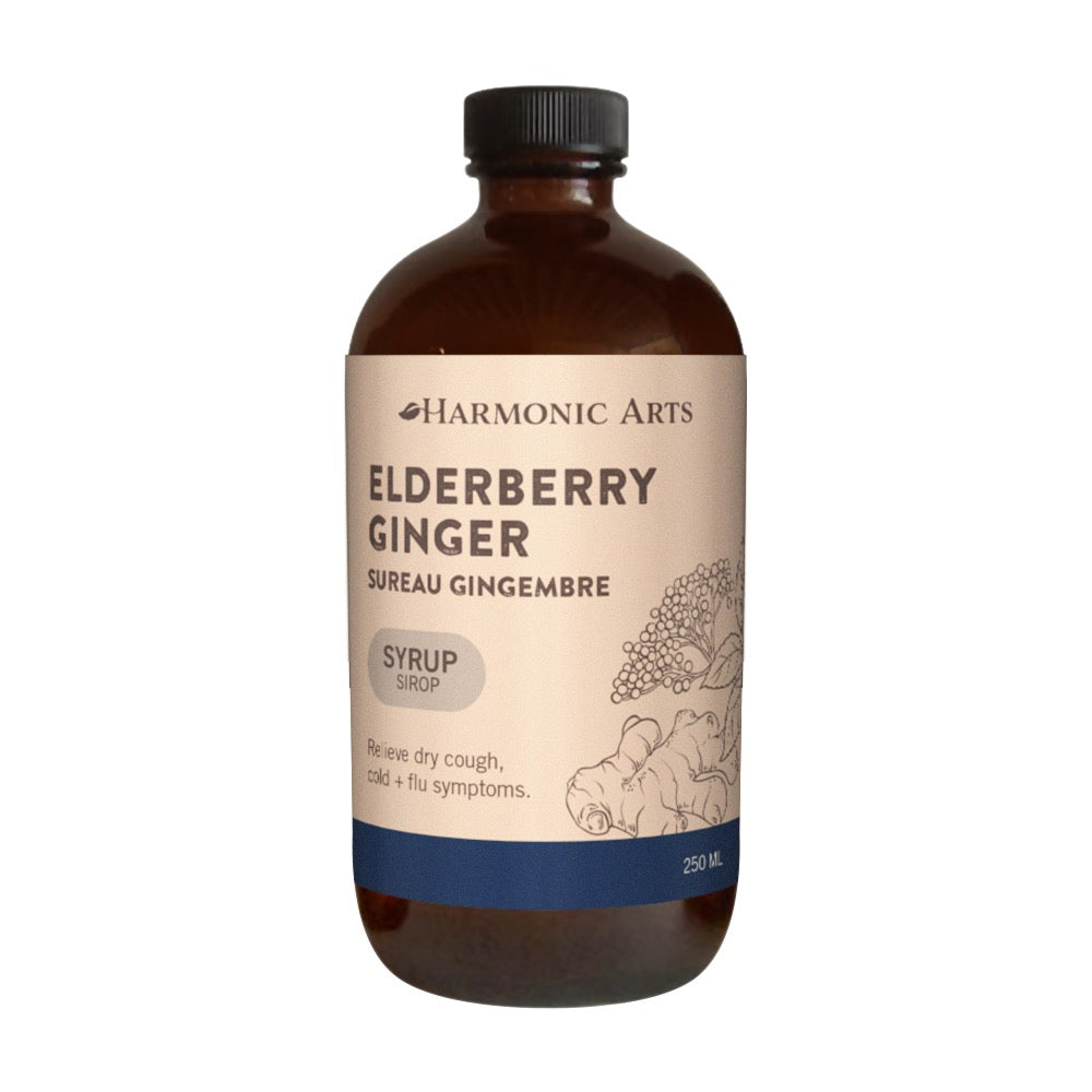 Harmonic Arts Elderberry Ginger Syrup (250ml) - Lifestyle Markets