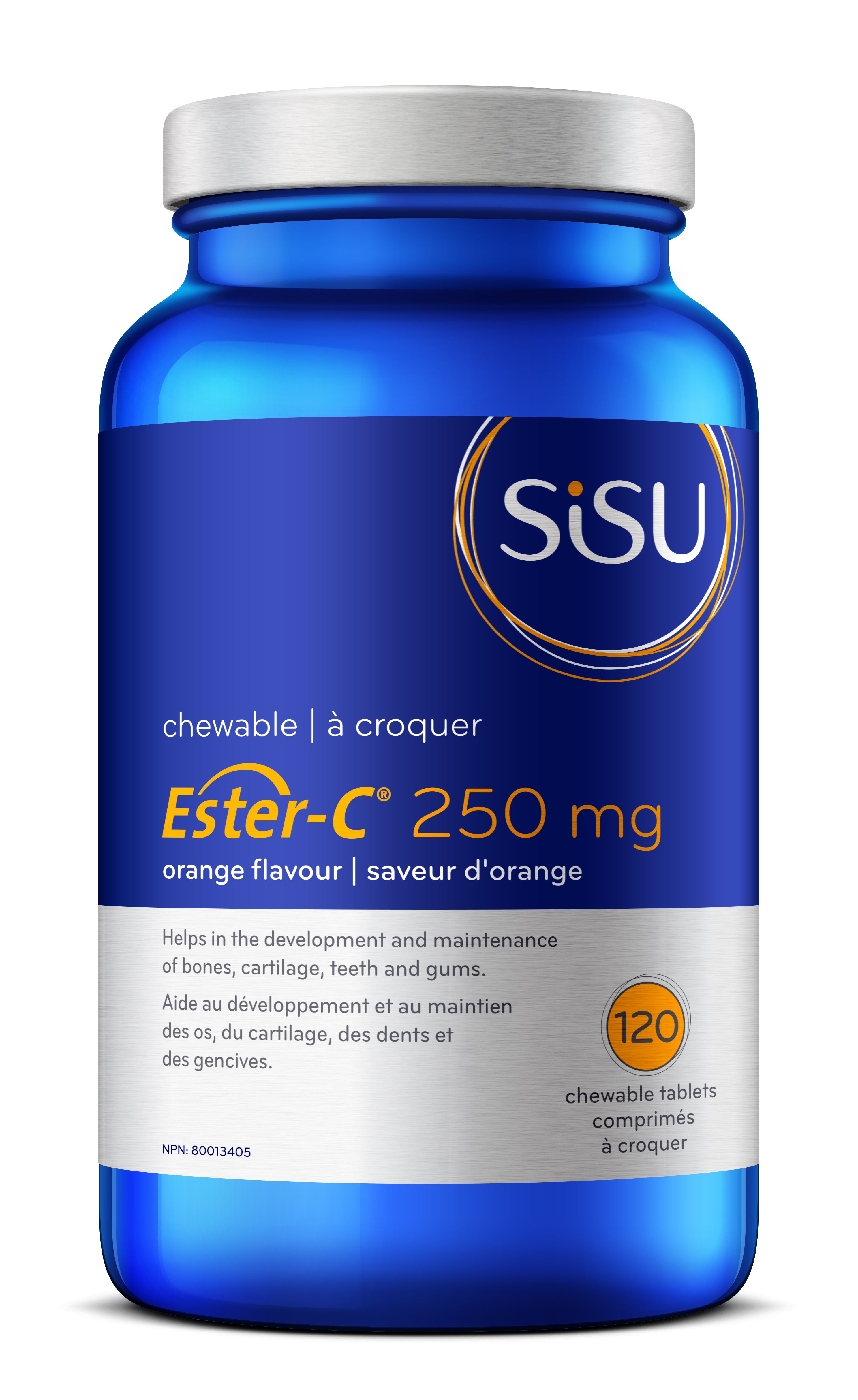 Sisu Ester-C Chewable 200mg - Orange (120 tabs) - Lifestyle Markets