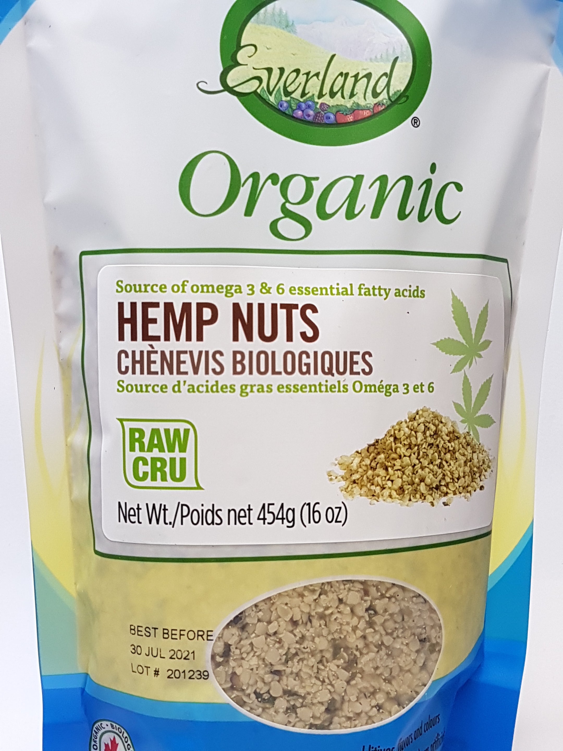 Everland Organic Hemp Nuts (454g) - Lifestyle Markets