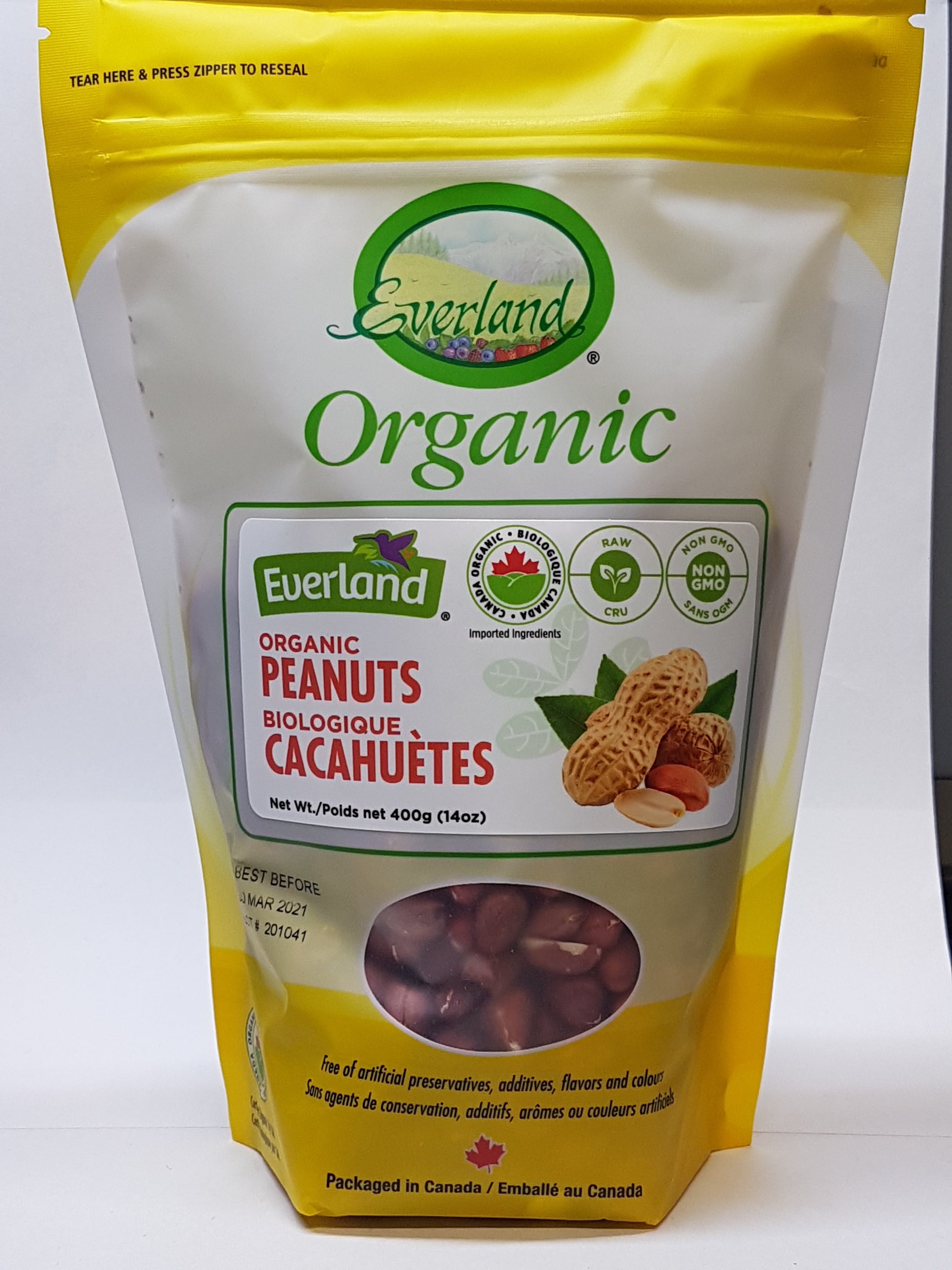 Everland Organic Raw Peanuts (400g) - Lifestyle Markets