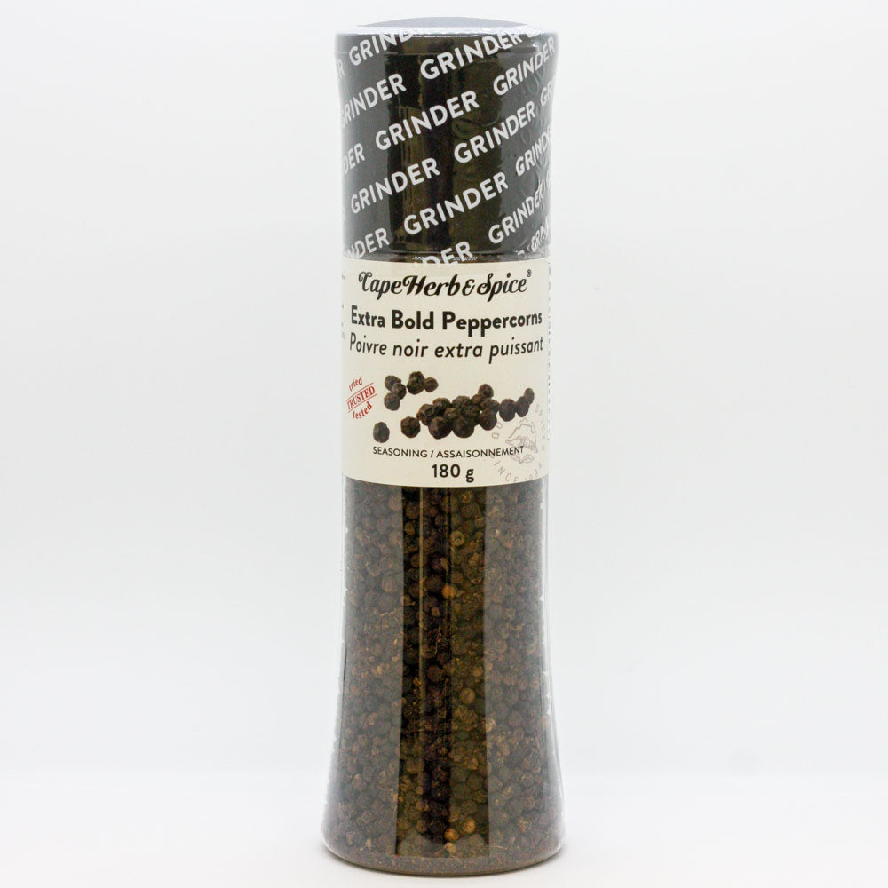 Cape Herb & Spice Extra Bold Peppercorns - Large Grinder (180g) - Lifestyle Markets