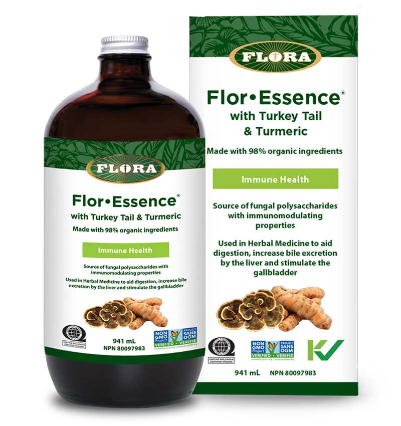 Flora Flor-Essence with Turkey Tail & Turmeric (941ml) - Lifestyle Markets