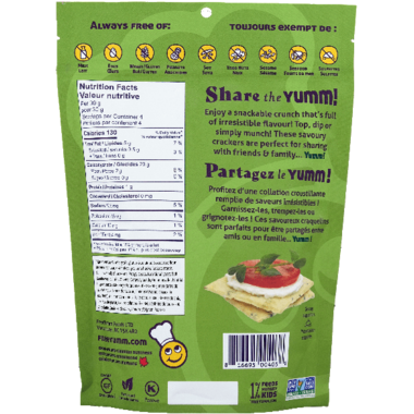 FreeYumm Herb and Seed Crackers (120g) - Lifestyle Markets