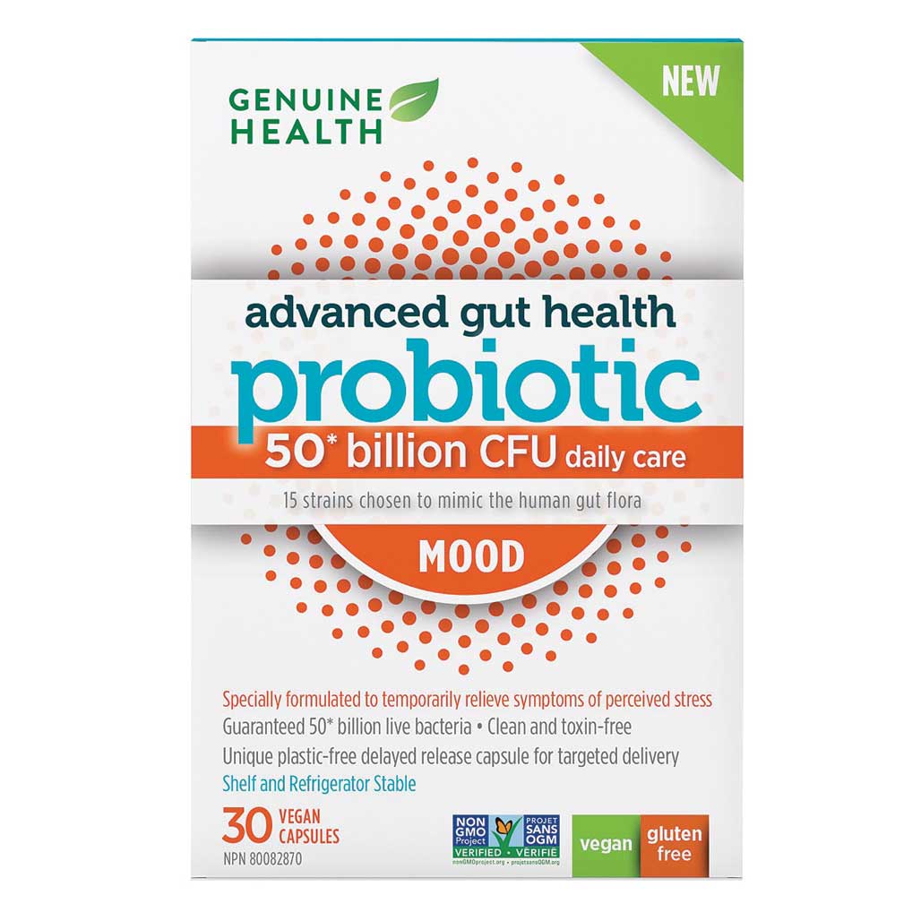 Genuine Health Advanced Gut Health MOOD Probiotic (50B) (30 VCaps) - Lifestyle Markets
