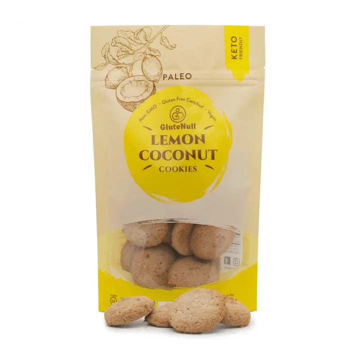 Glutenull Lemon Coconut Cookies Keto Friendly  (220g) - Lifestyle Markets