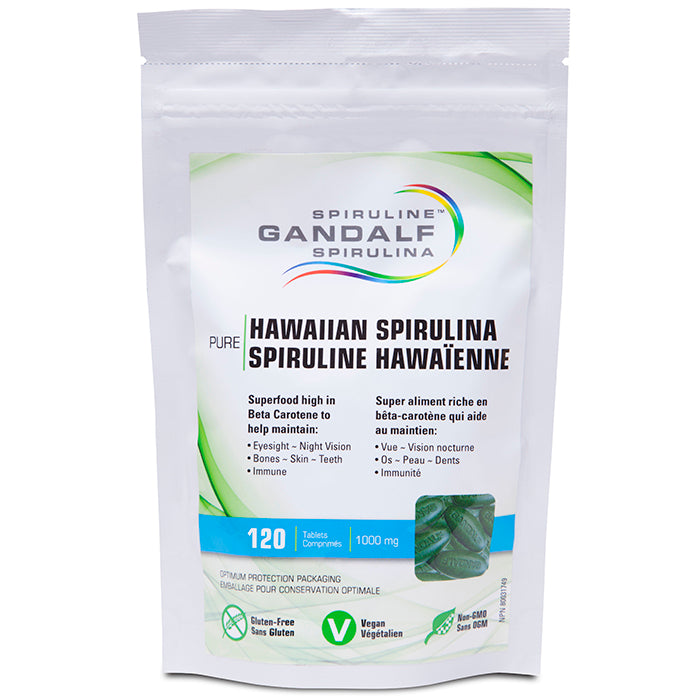 Gandalf Hawaiian Spirulina (1000mg) (120 Tablets) - Lifestyle Markets