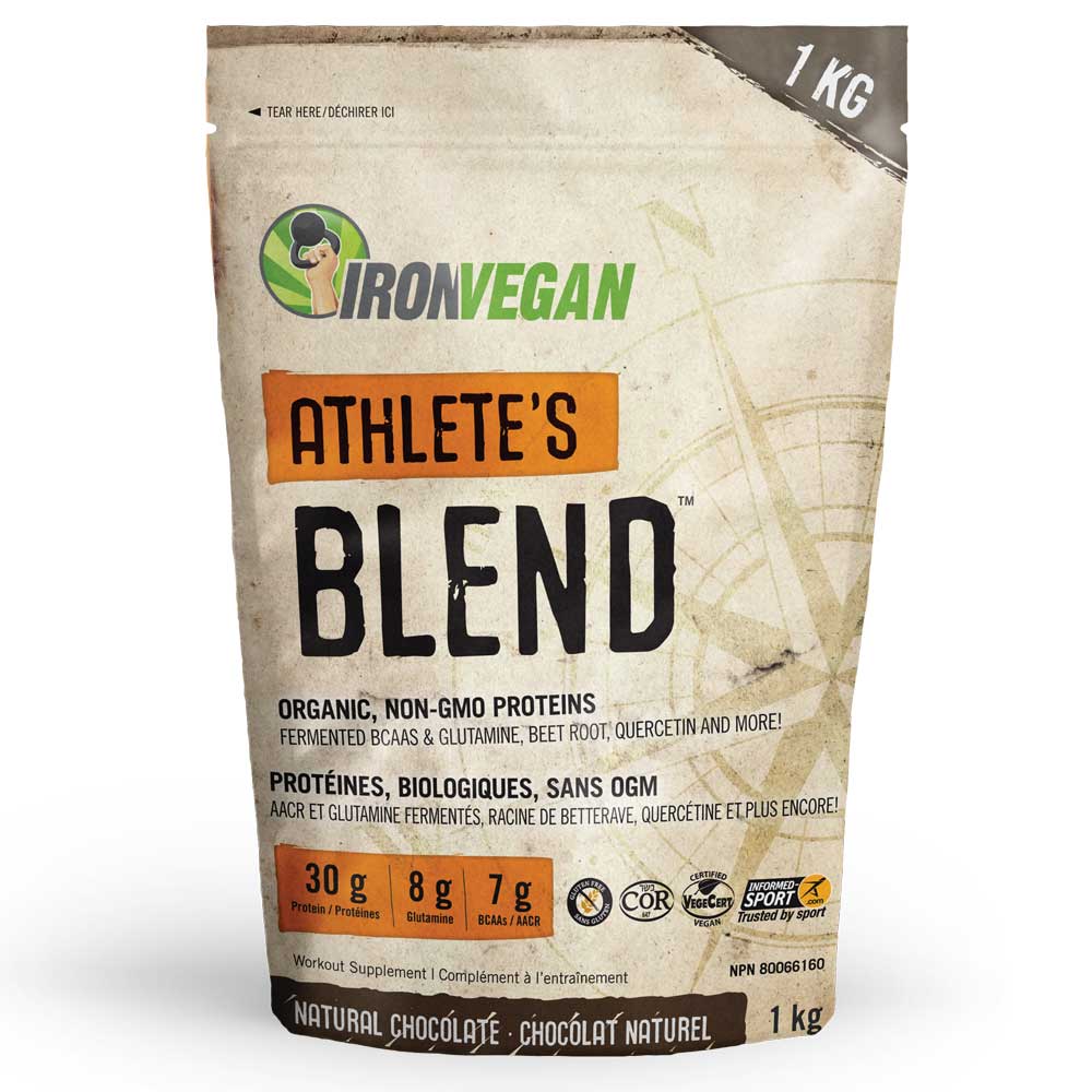 IronVegan Athlete's Blend Protein - Natural Chocolate (1kg) - Lifestyle Markets