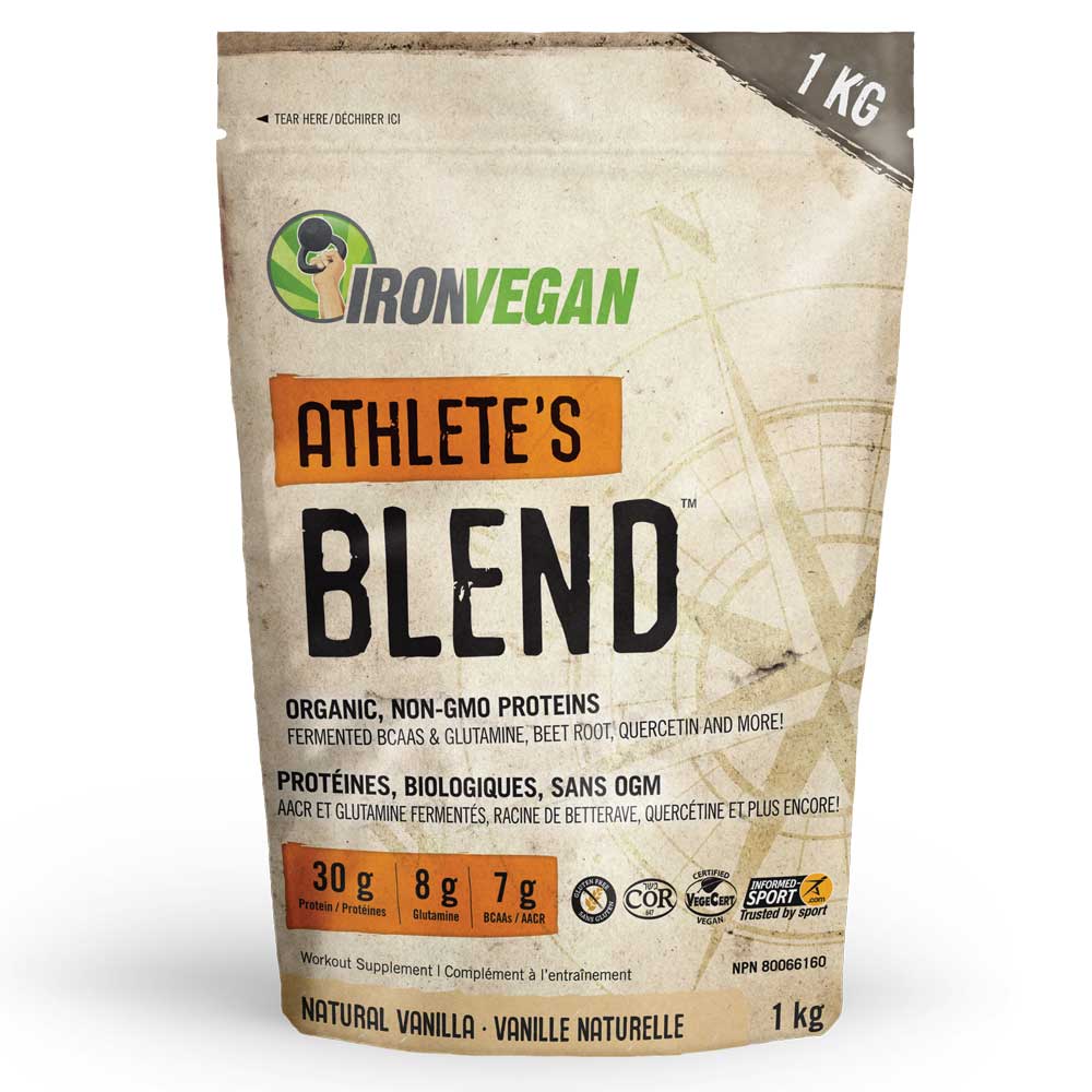 IronVegan Athlete's Blend Protein - Natural Vanilla (1KG) - Lifestyle Markets