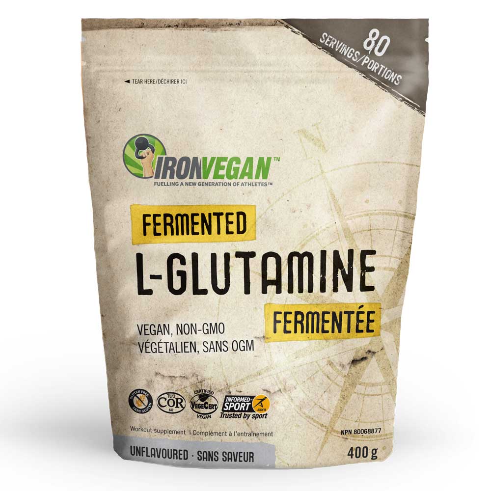 IronVegan Fermented L-Glutamine (400 G) - Lifestyle Markets