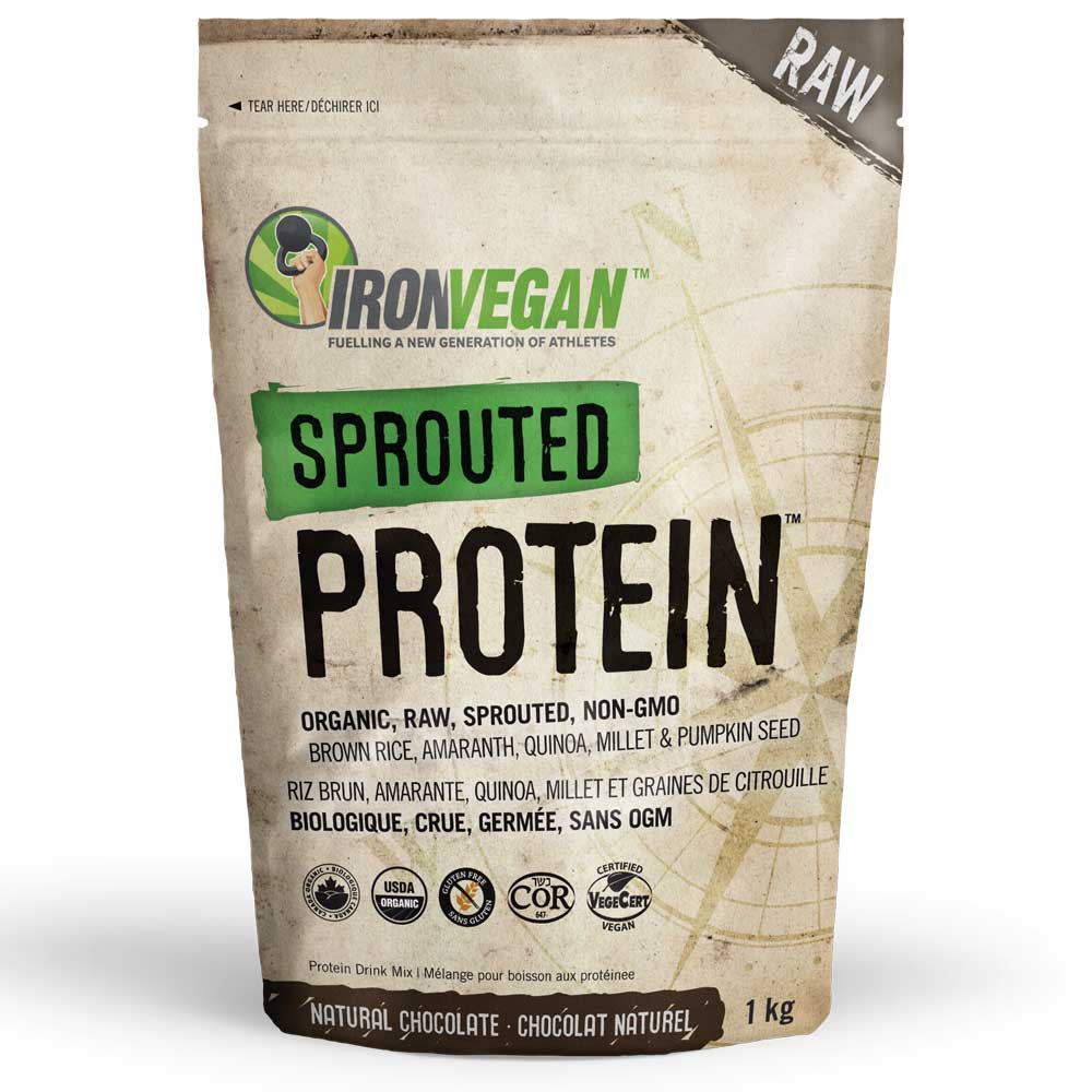 IronVegan Sprouted Protein - Chocolate (1kg) - Lifestyle Markets