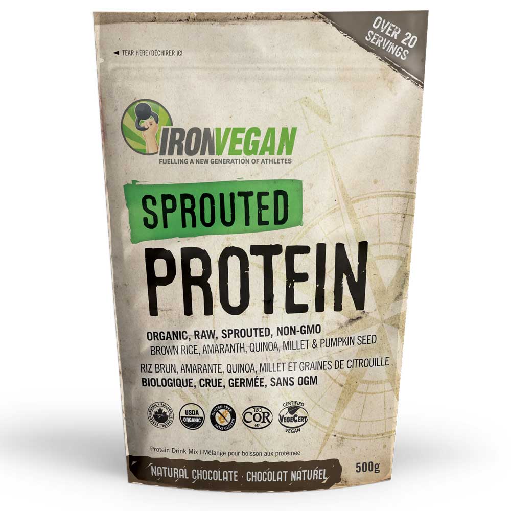 IronVegan Sprouted Protein - Chocolate (500g) - Lifestyle Markets