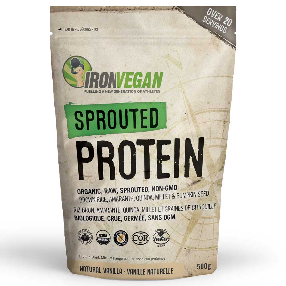 IronVegan Sprouted Protein - Vanilla (500g) - Lifestyle Markets
