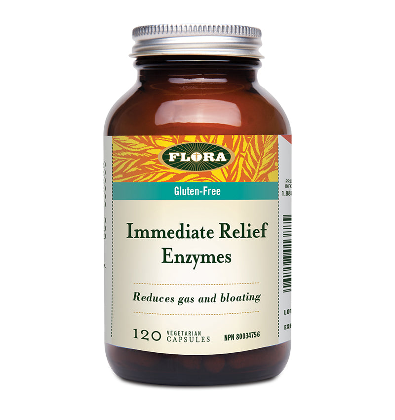 Flora Immediate Relief Enzyme (120 Vegetarian Capsules) - Lifestyle Markets