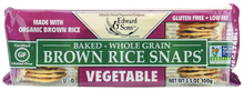 Edward & Sons Brown Rice Snaps - Vegetable (100g) - Lifestyle Markets