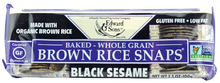 Edward & Sons Brown Rice Snaps - Black Sesame (100g) - Lifestyle Markets