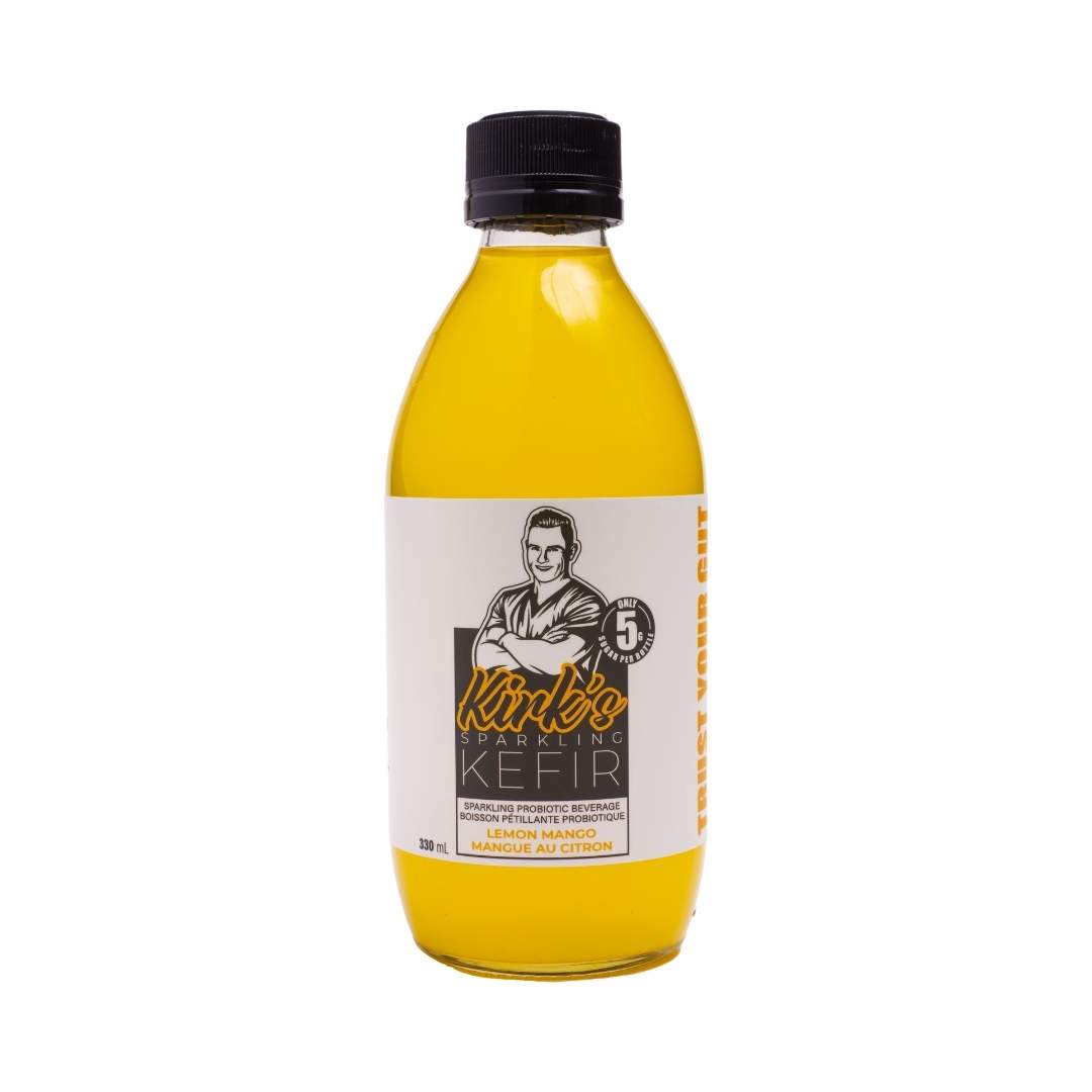 Kirks Sparkling Kefir - Lemon Mango (330ml) - Lifestyle Markets