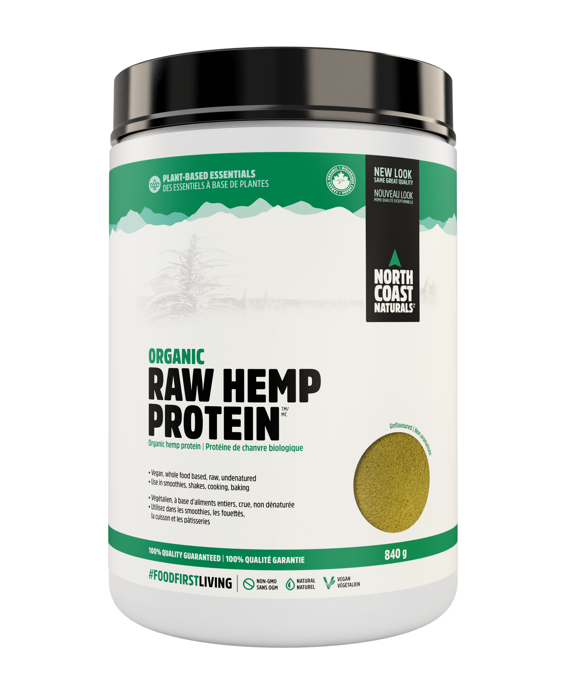 North Coast Naturals Organic Hemp Protein - Unflavoured (840g) - Lifestyle Markets