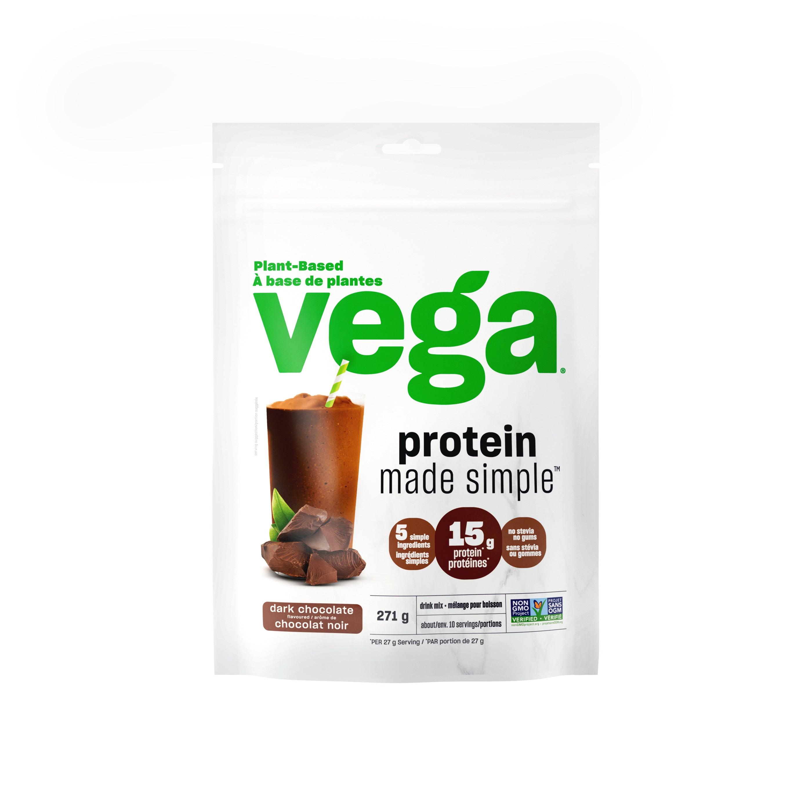 Vega Protein Made Simple - Dark Chocolate (271g) - Lifestyle Markets