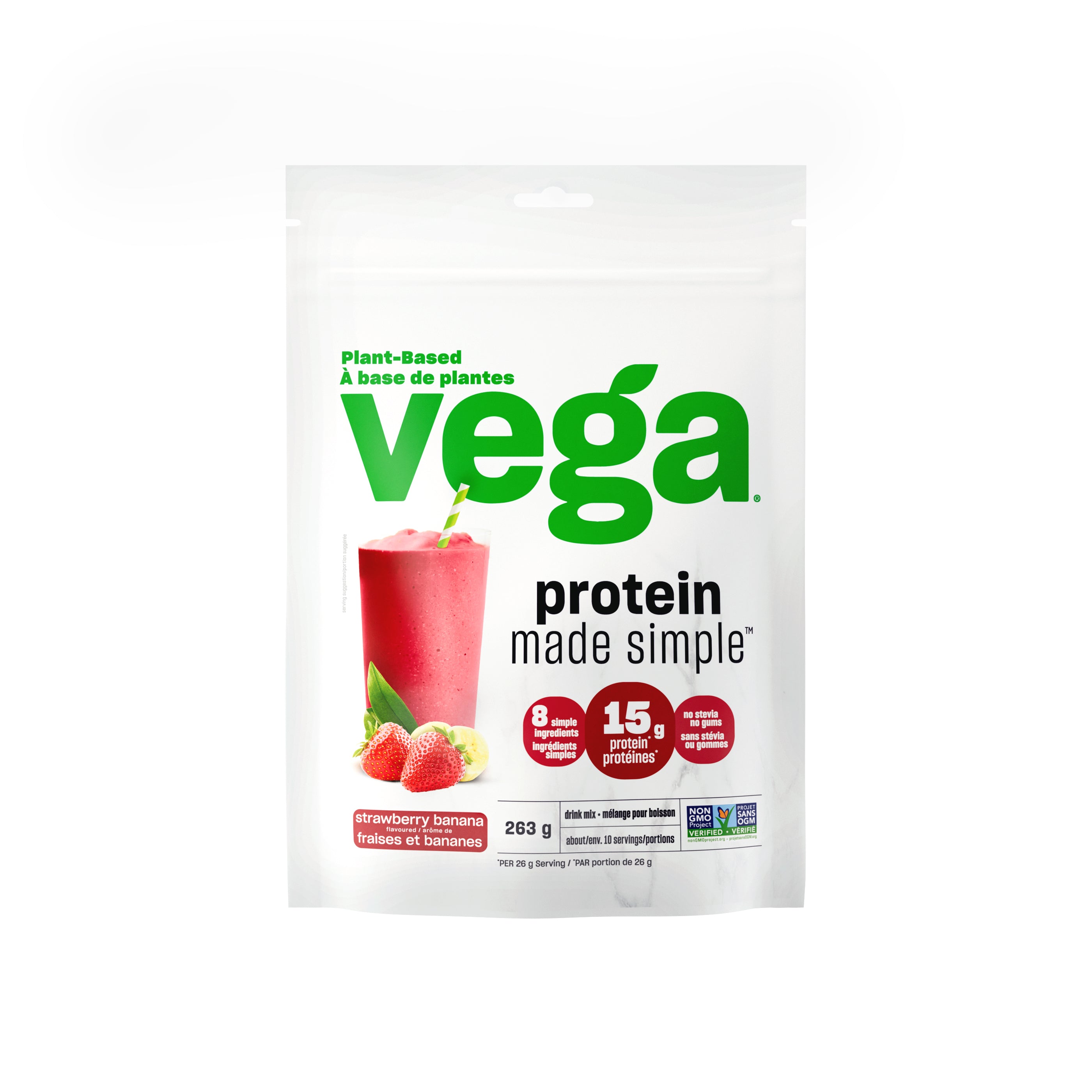 Vega Protein Made Simple - Strawberry Banana (263g) - Lifestyle Markets