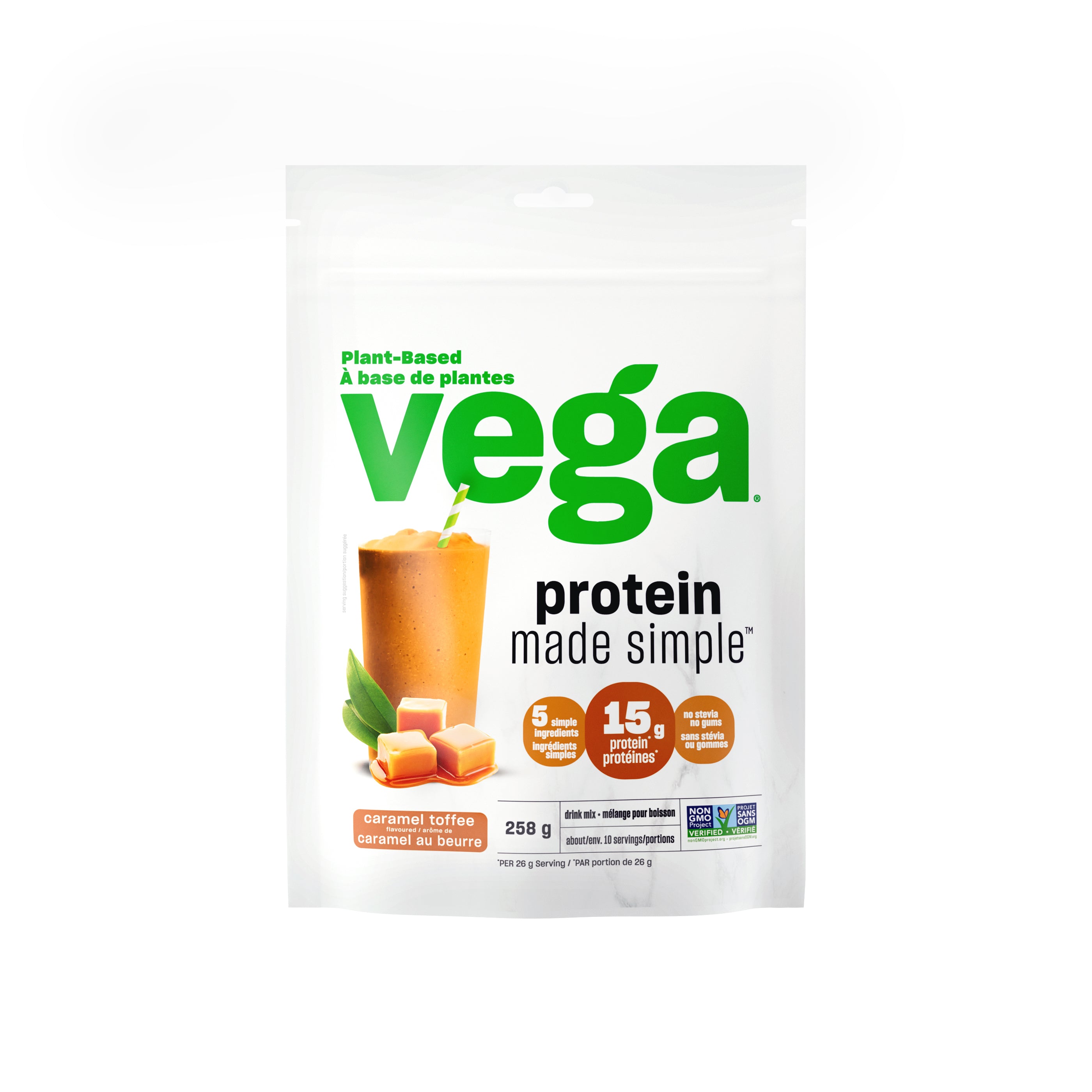 Vega Protein Made Simple - Caramel Toffee (258g) - Lifestyle Markets