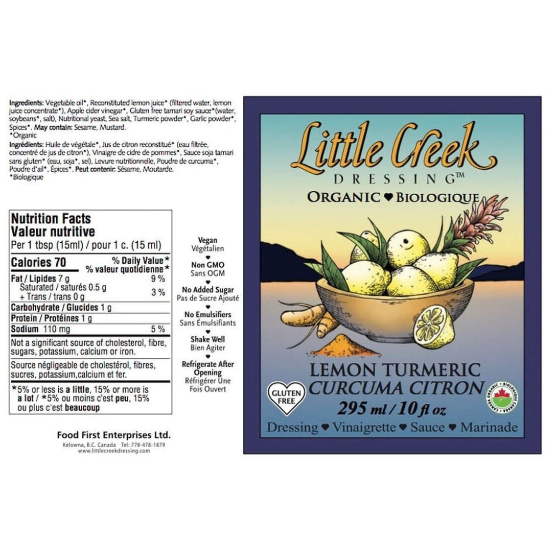 Little Creek Dressing Lemon Turmeric (295ml) - Lifestyle Markets