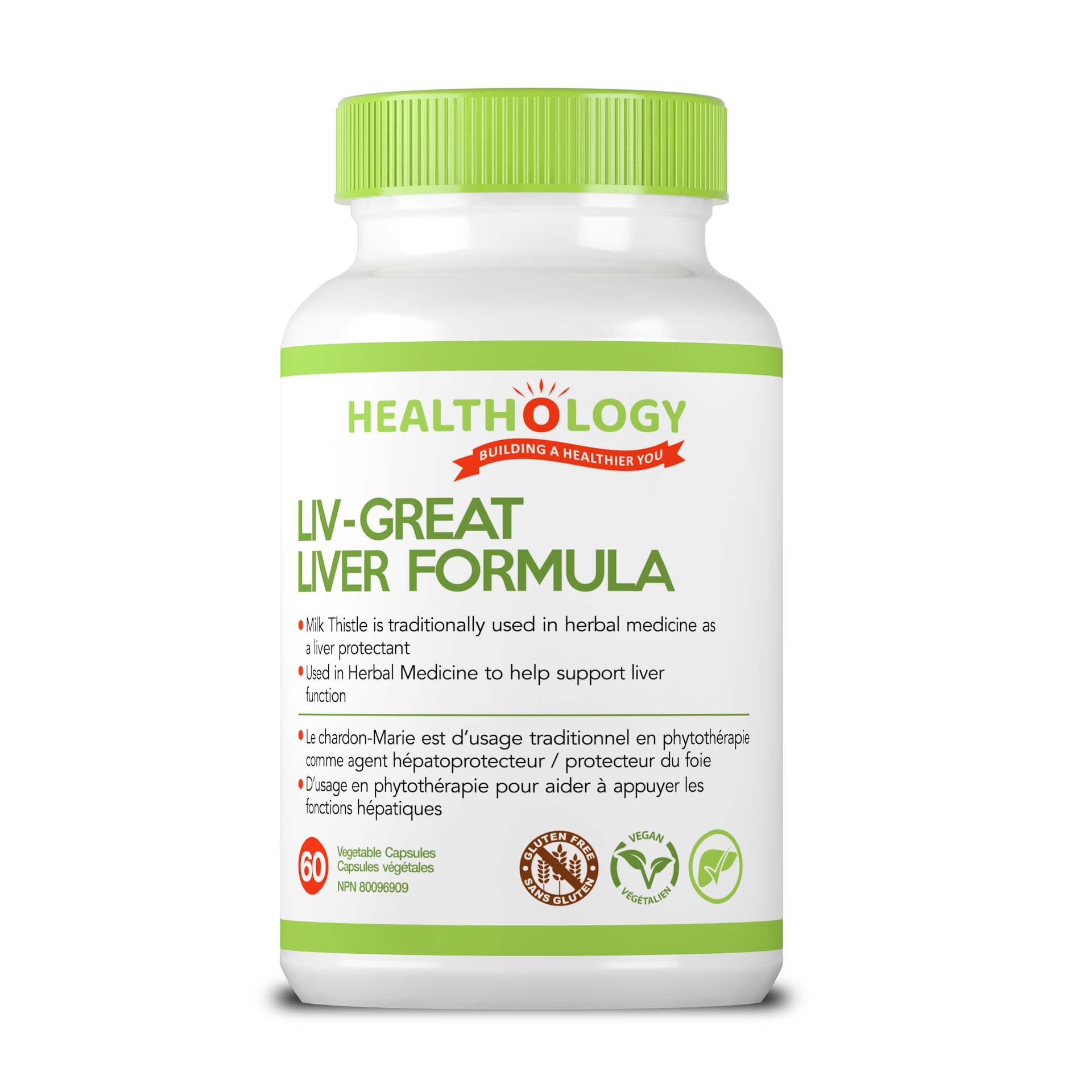 Healthology Liv-Great Liver Formula (60Vcaps) - Lifestyle Markets