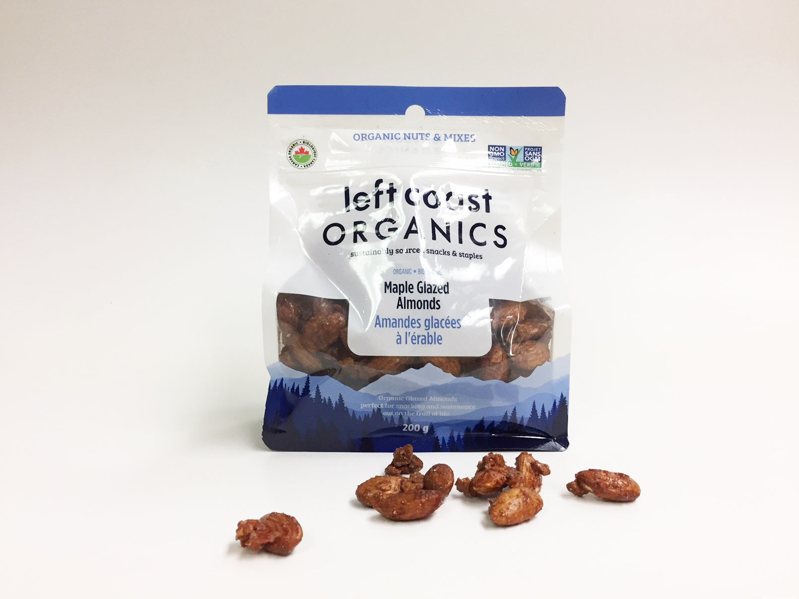 Left Coast Organic Maple Glazed Almonds (200g) - Lifestyle Markets