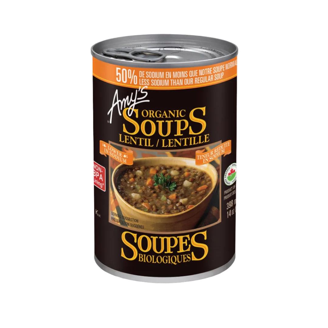 Amy's Kitchen Organic Lower Sodium Lentil Soup (398ml) - Lifestyle Markets