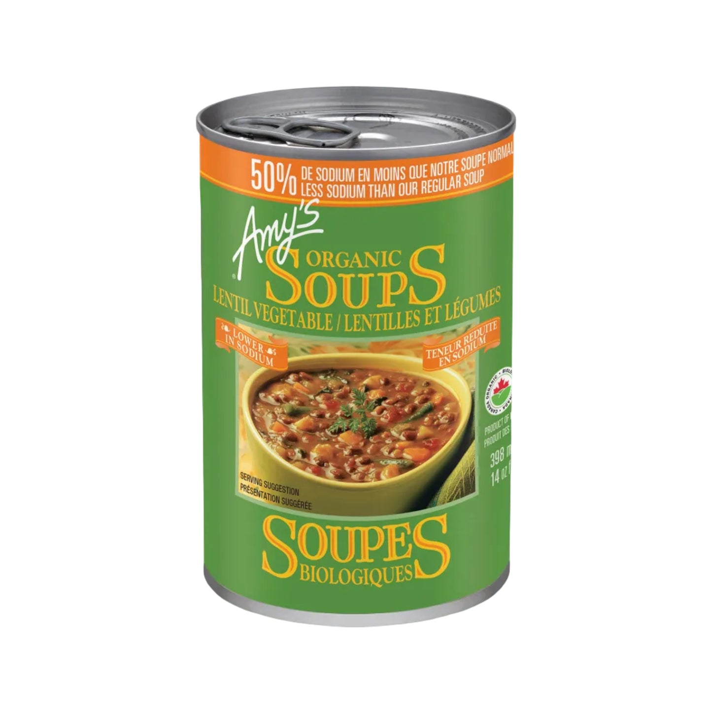 Amy's Kitchen Low Sodium Lentil Vegetable Soup (398ml) - Lifestyle Markets