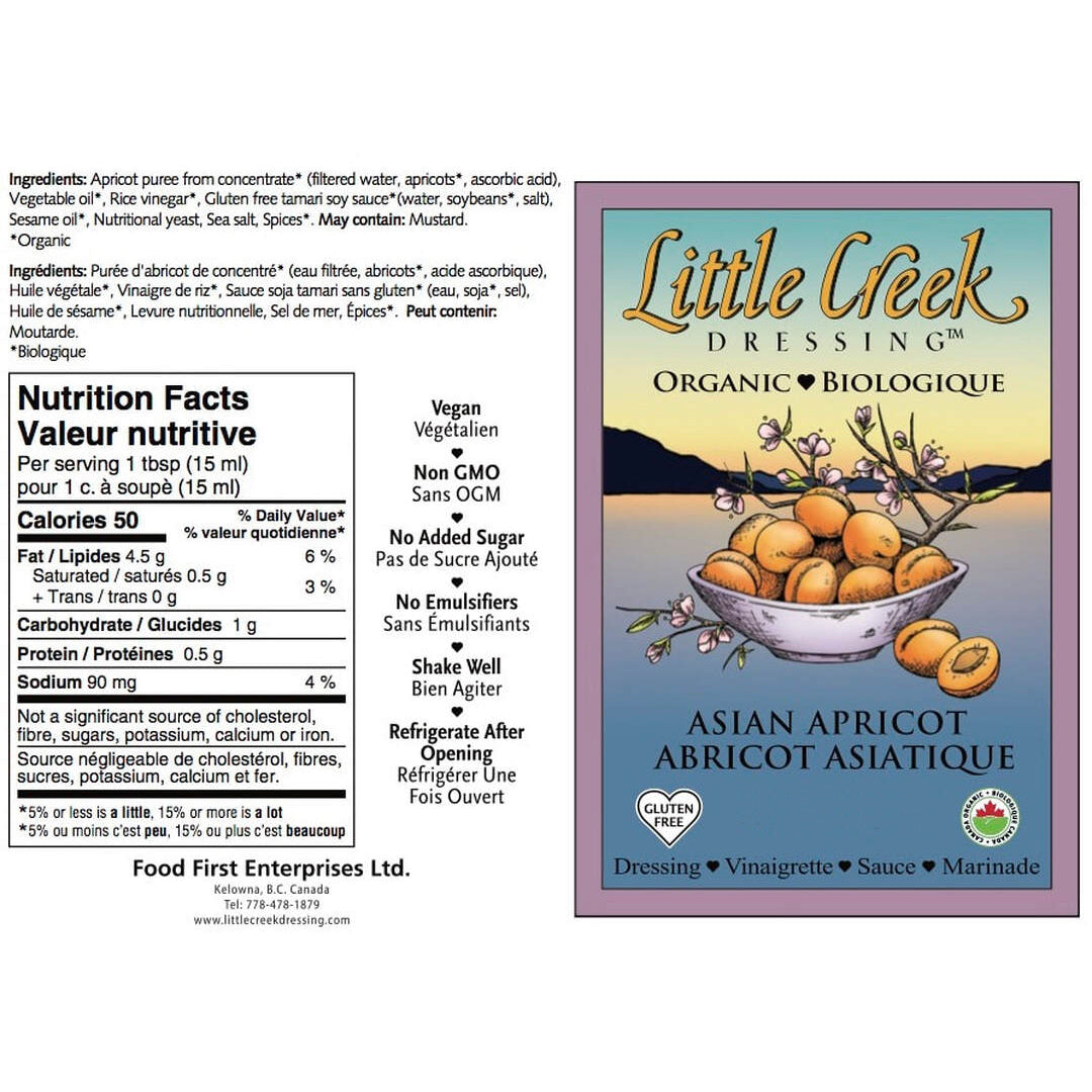 Little Creek Dressing Asian Apricot (295ml) - Lifestyle Markets