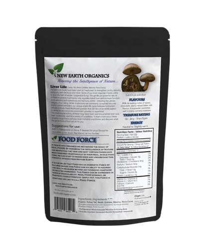 New Earth Organics Liver Life - 5 Mushroom Blend (112g) - Lifestyle Markets