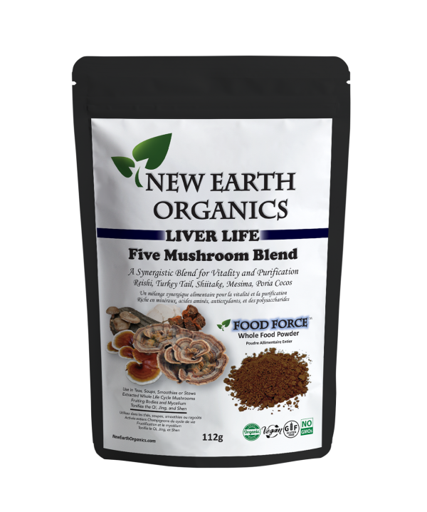 New Earth Organics Liver Life - 5 Mushroom Blend (112g) - Lifestyle Markets