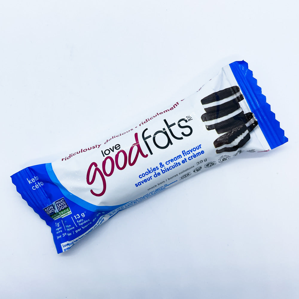 Love Good Fats Snack Bar - Cookies & Cream (39g) - Lifestyle Markets