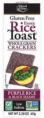 Edward & Sons Exotic Rice Toast - Purple Rice & Black Sesame (65g) - Lifestyle Markets