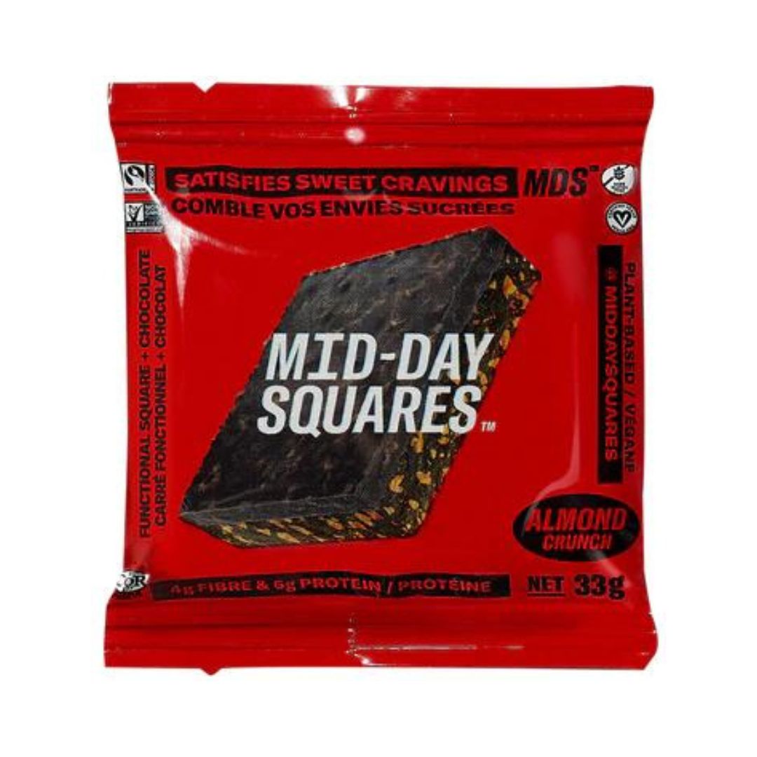 Mid Day Squares - Almond Crunch (33g) - Lifestyle Markets