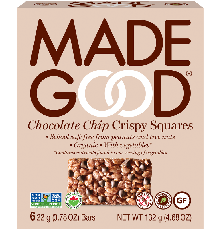 Made Good Crispy Squares - Chocolate Chip (6x28g) - Lifestyle Markets