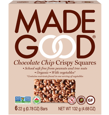 Made Good Crispy Squares - Chocolate Chip (6x28g) - Lifestyle Markets
