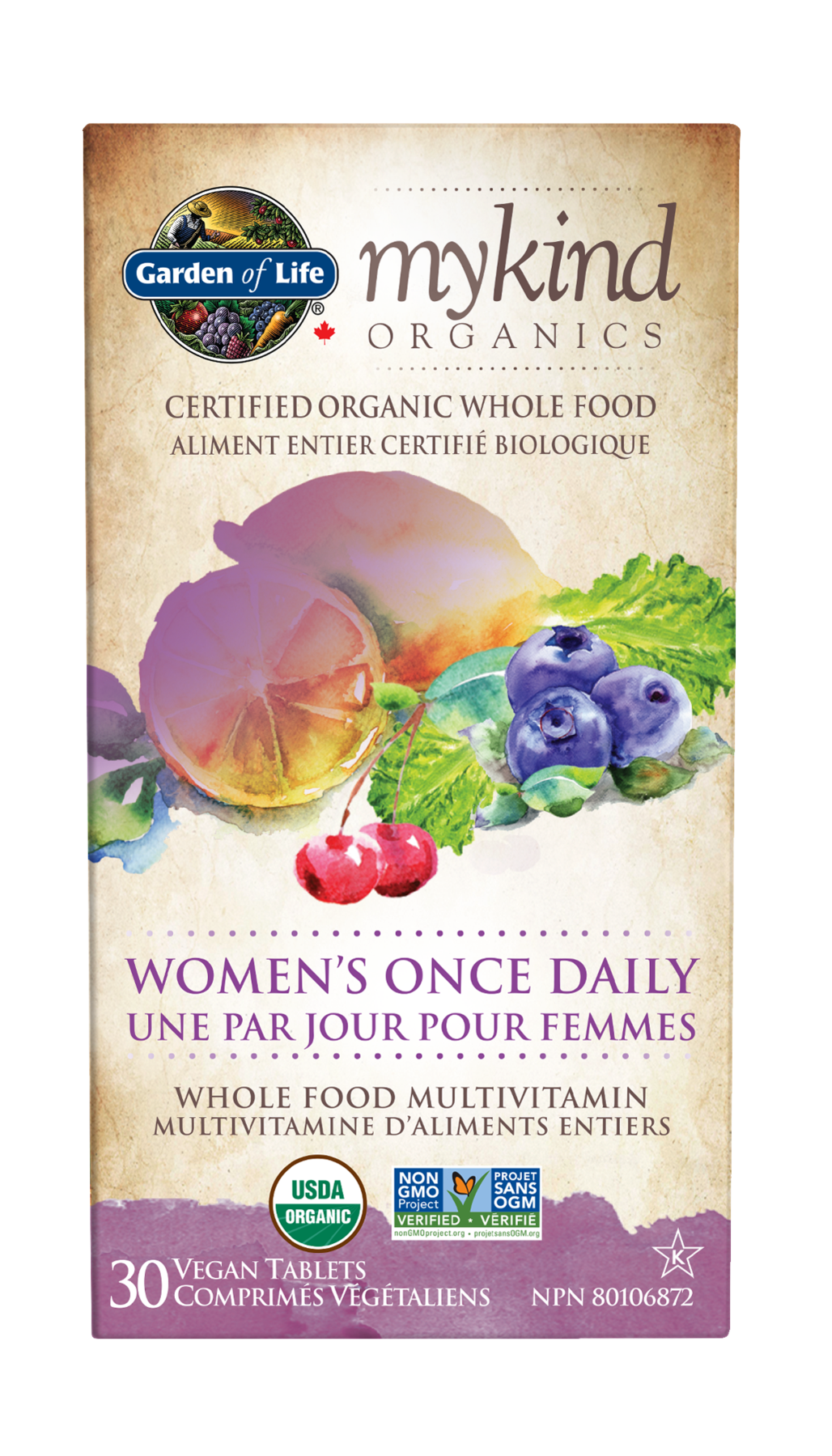 mykind Organics Women's Once Daily (30 VTabs) - Lifestyle Markets