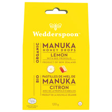 Wedderspoon Organic Manuka Honey Drops - Lemon (120g) - Lifestyle Markets