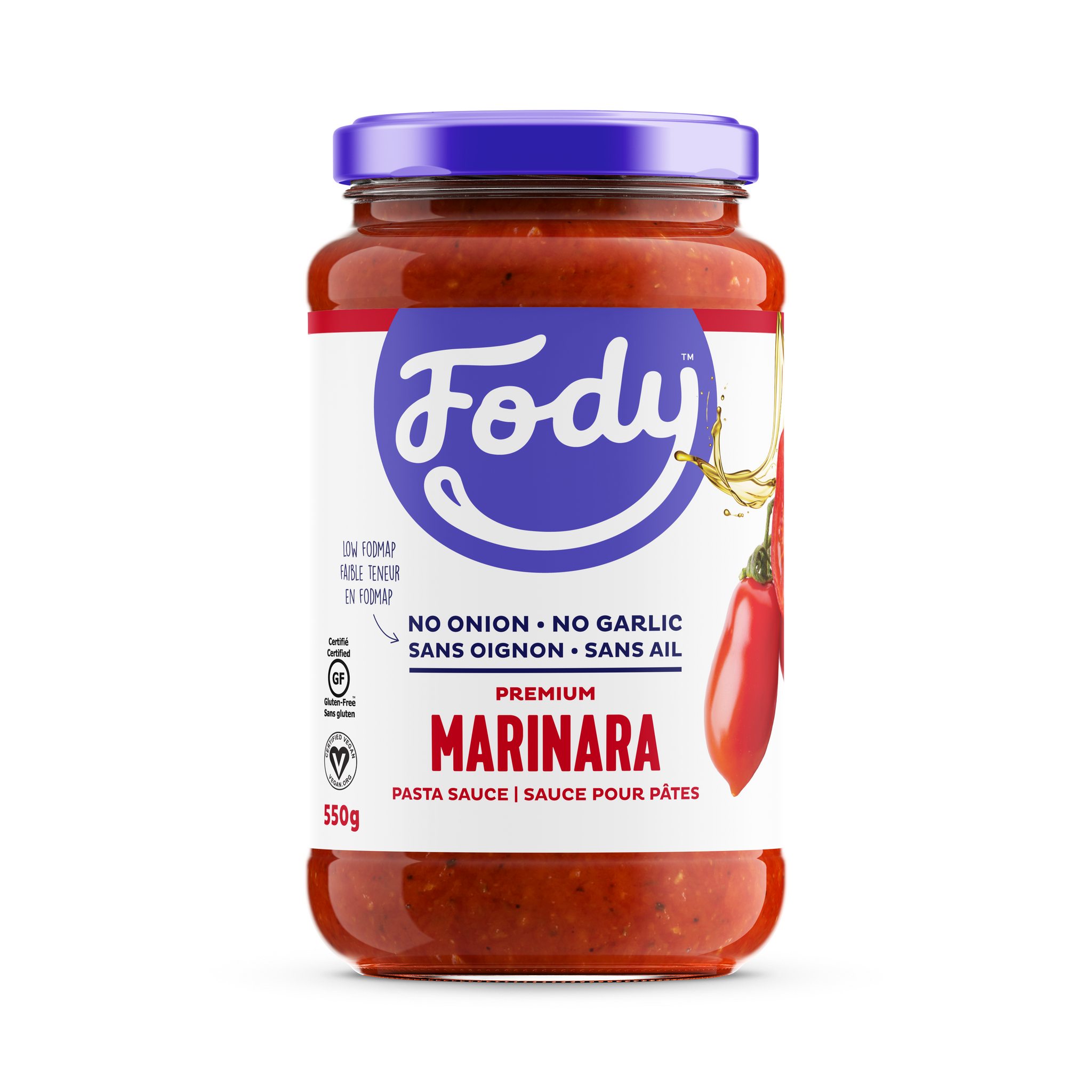 Fody Foods Pasta Sauce - Marinara (547 ml) - Lifestyle Markets