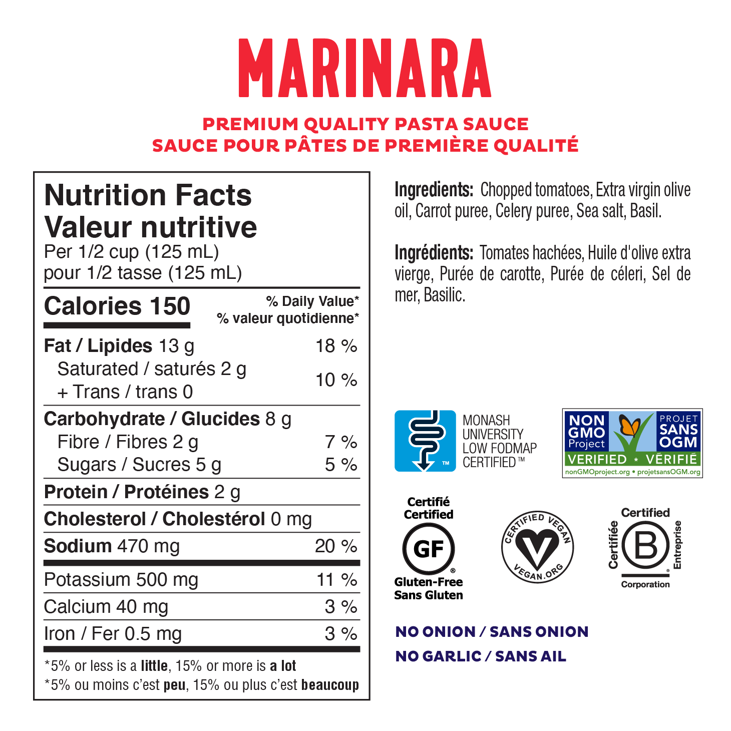 Fody Foods Pasta Sauce - Marinara (547 ml) - Lifestyle Markets